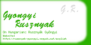 gyongyi rusznyak business card